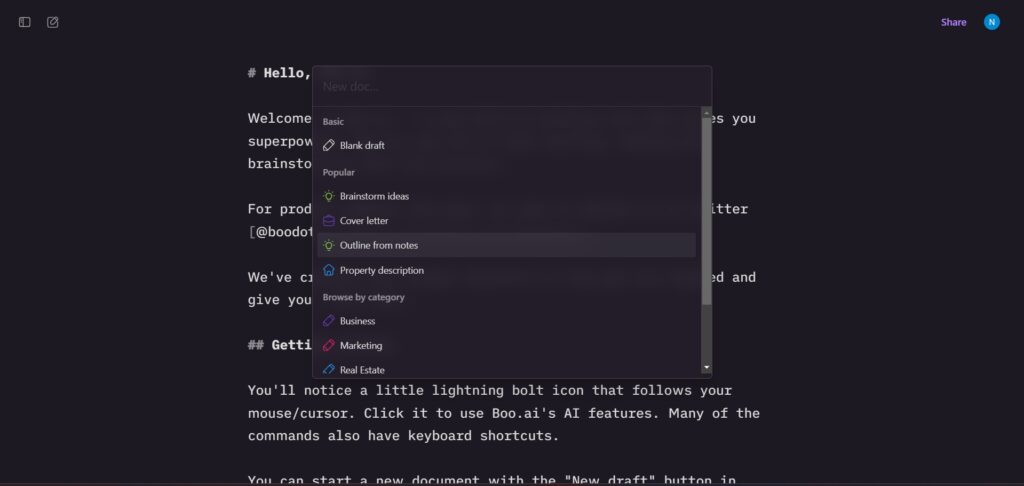 Boo AI App New Draft