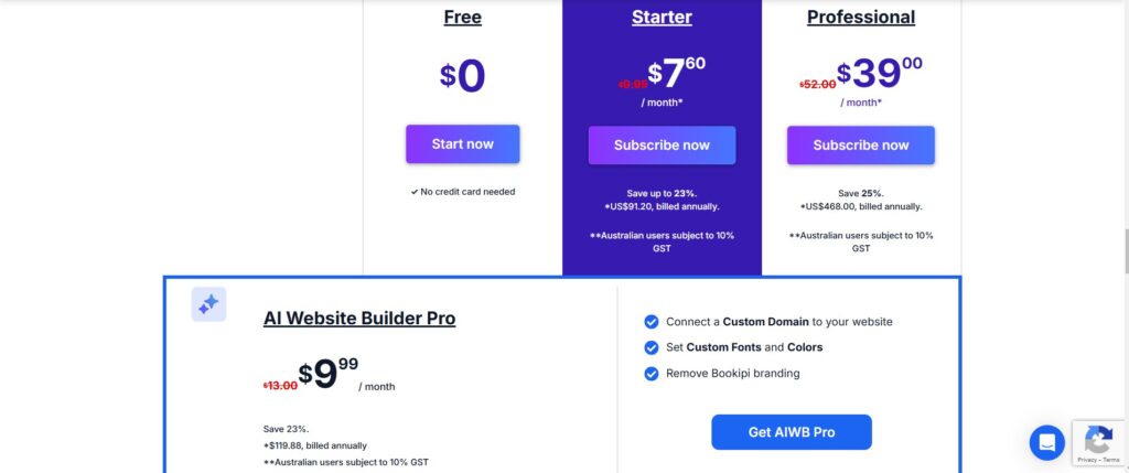 Bookipi AI APp Pricing