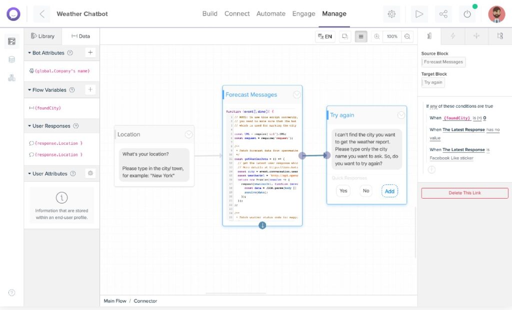 Botstar AI App Builtin Code Editor