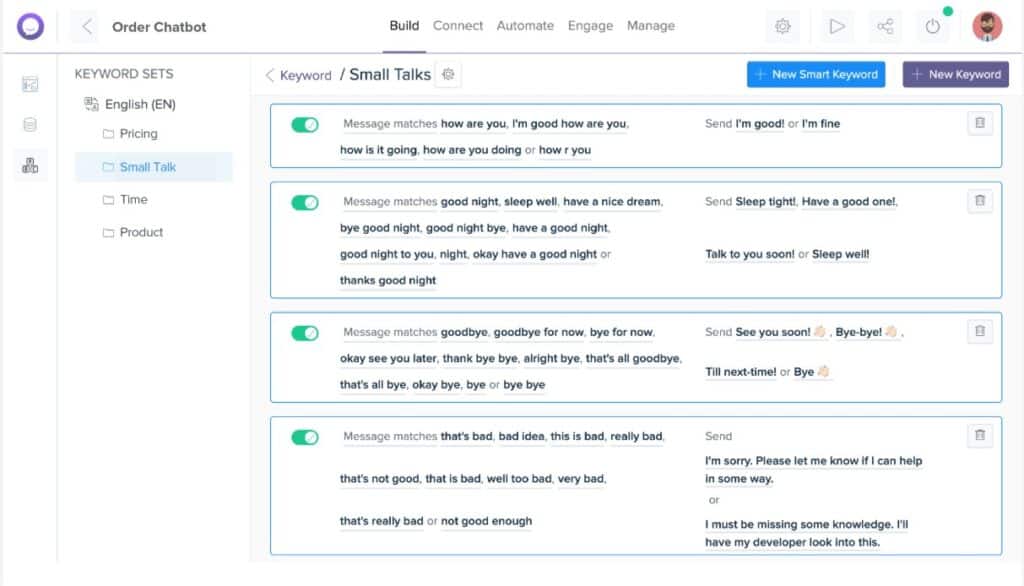 Botstar AI App Smart Phrases Training