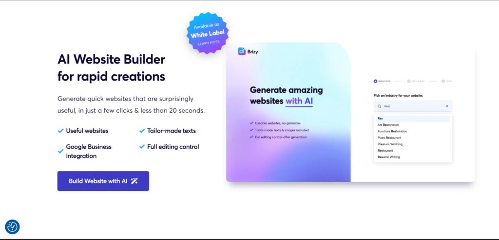 Brizy AI App White Label
