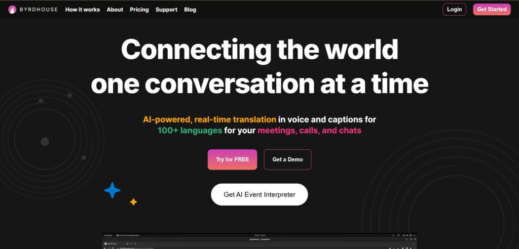 Byrdhouse AI App Homepage