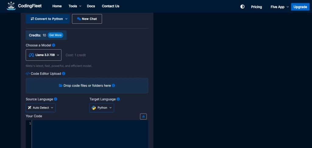 Codingfleet AI App Coding Conversion
