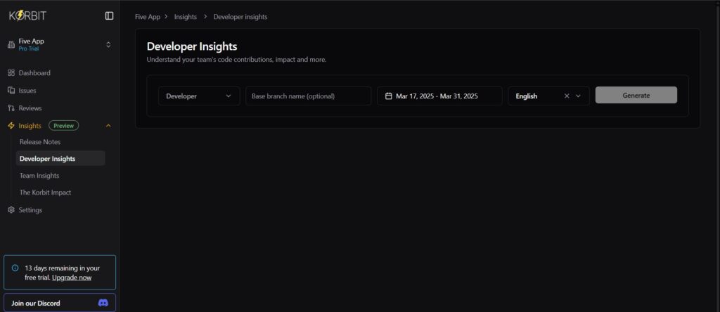 Korbit AI App Developer Insights