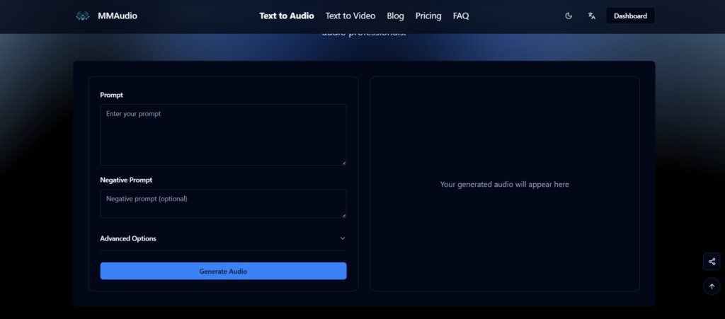 MMAudio AI App Text to Audio