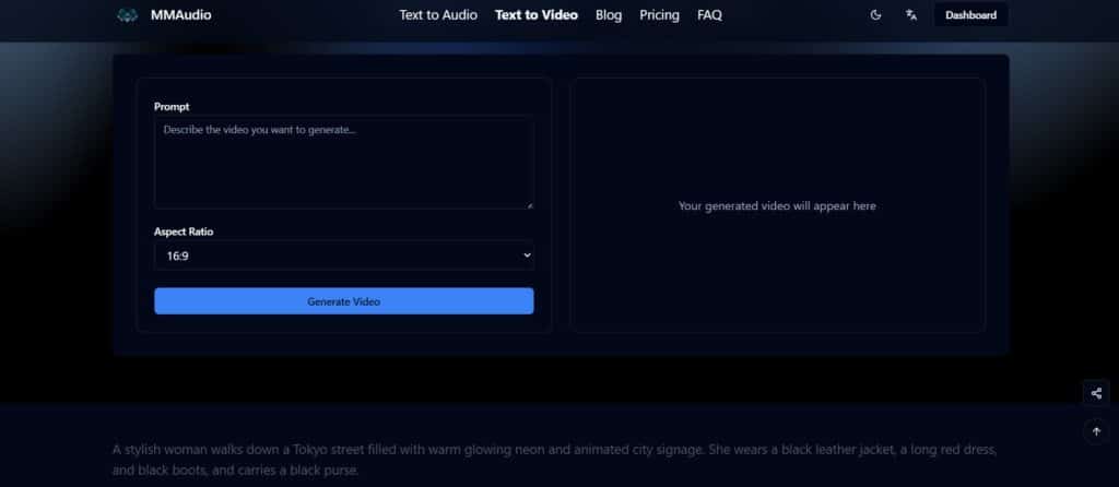 MMAudio AI App Text to Video