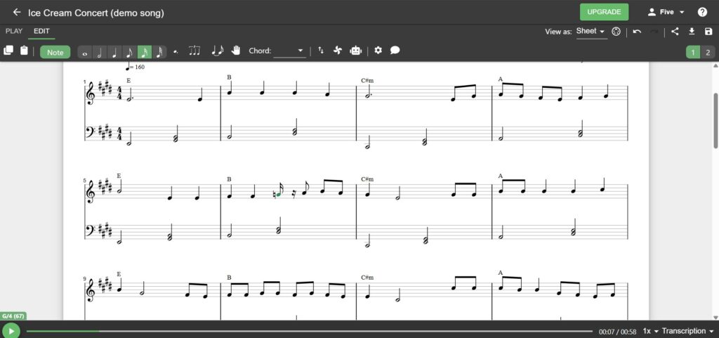 Melody Scanner AI AppSong Editing