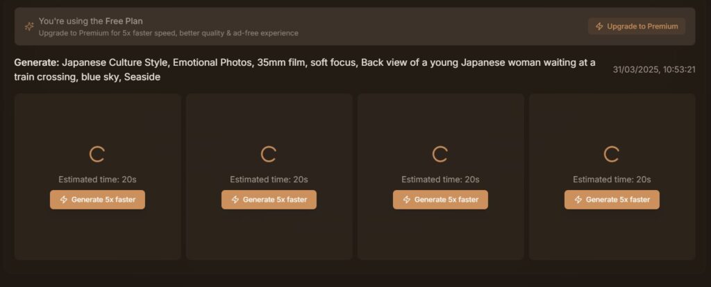 Raphael AI App Generating Images