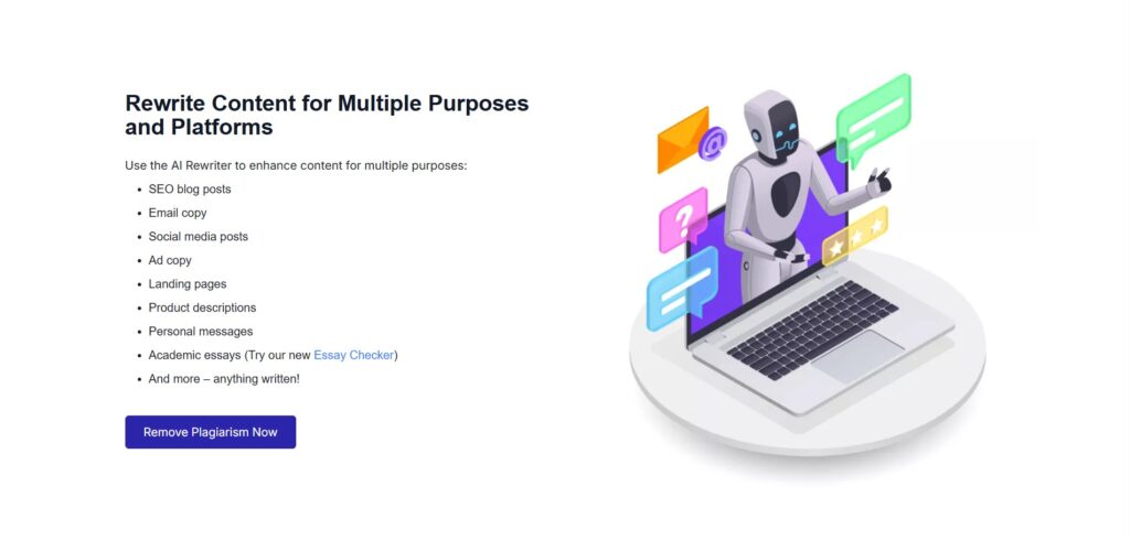 RewriterPro AI App Plagiarism Remover