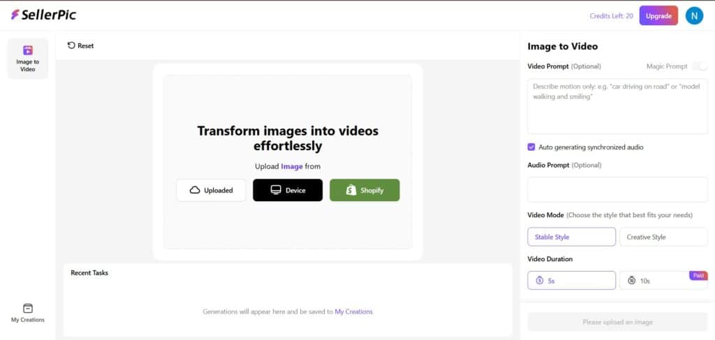 Seller Pic AI App Image ToVideo
