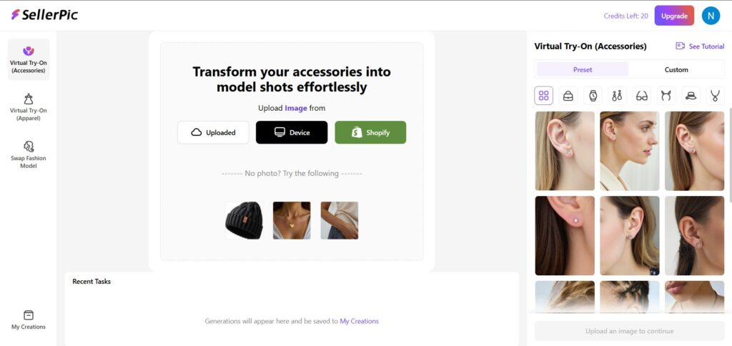 Seller Pic AI App Virtual Tryon