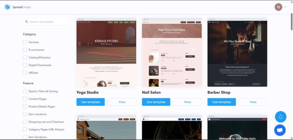 Simplespread AI App Templates