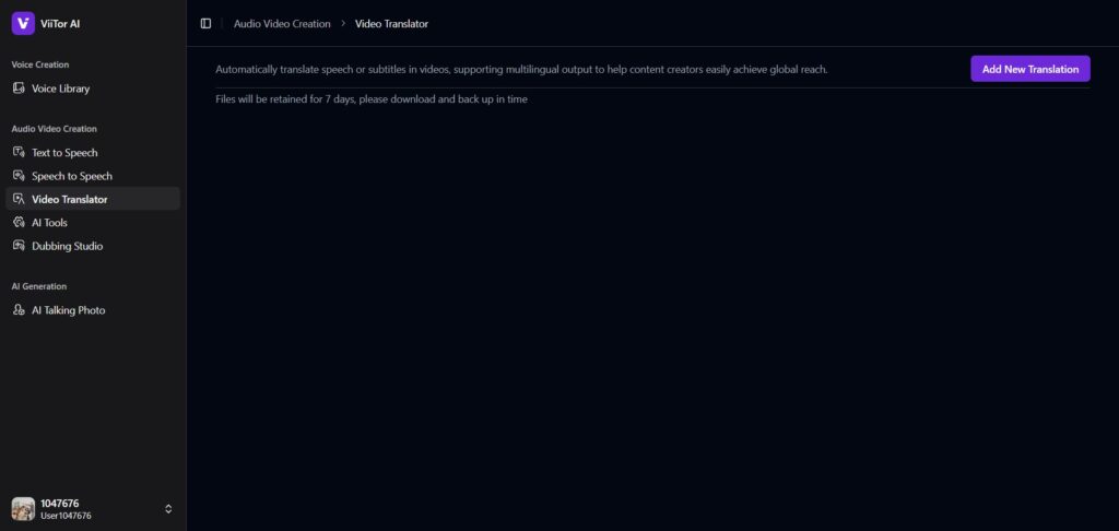 Viitor AI App Video Translator