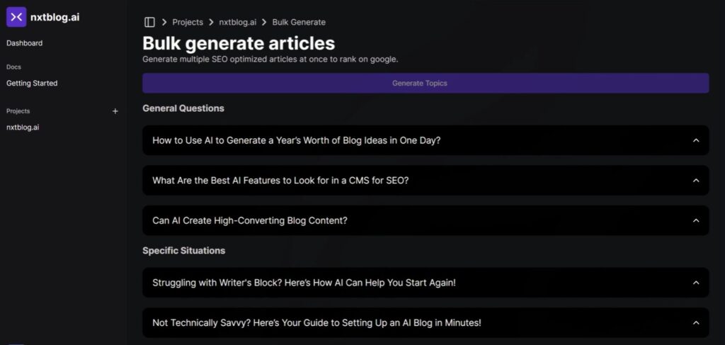 nxtblog ai app bulk articles