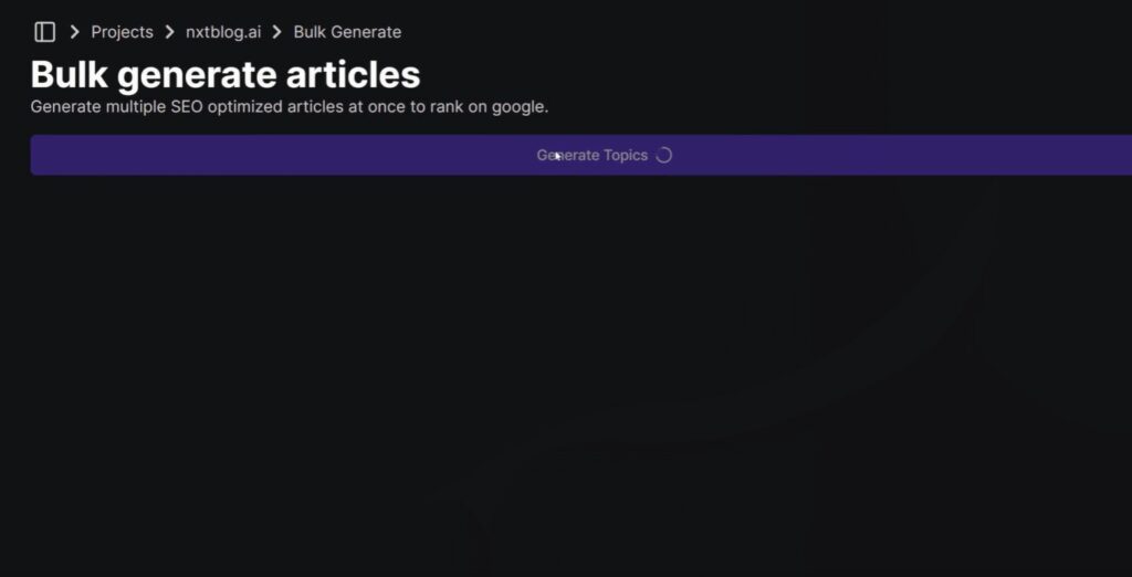 nxtblog ai app bulk generation