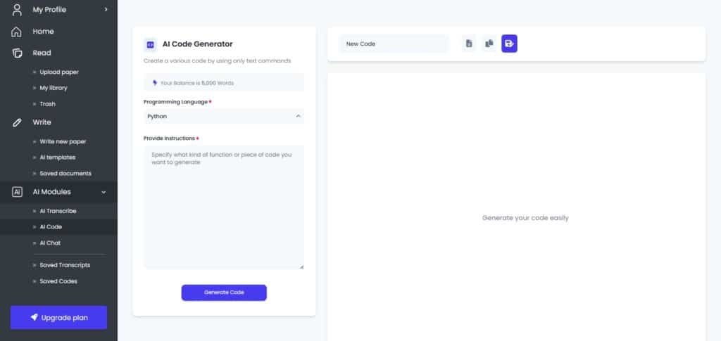 Avidnote AI App Code Generator