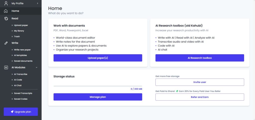 Avidnote AI App Home