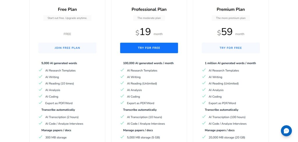 Avidnote AI App Pricing