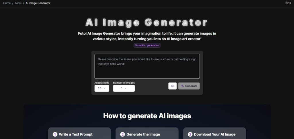 Fotol AI App Image Generator