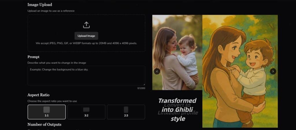 Image to Image ai app tool