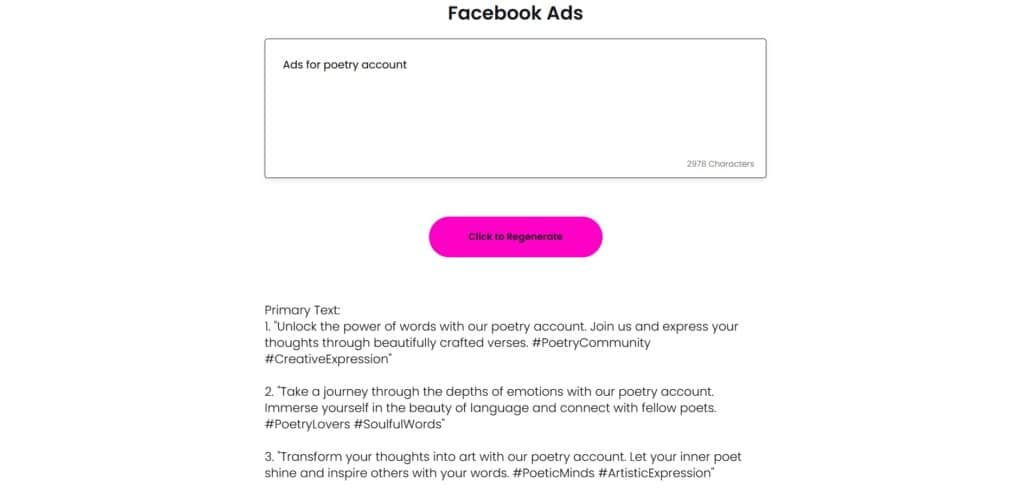 Optimo AI APp Ads Generation