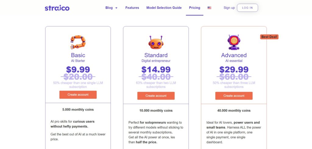 Straico AI App Pricing