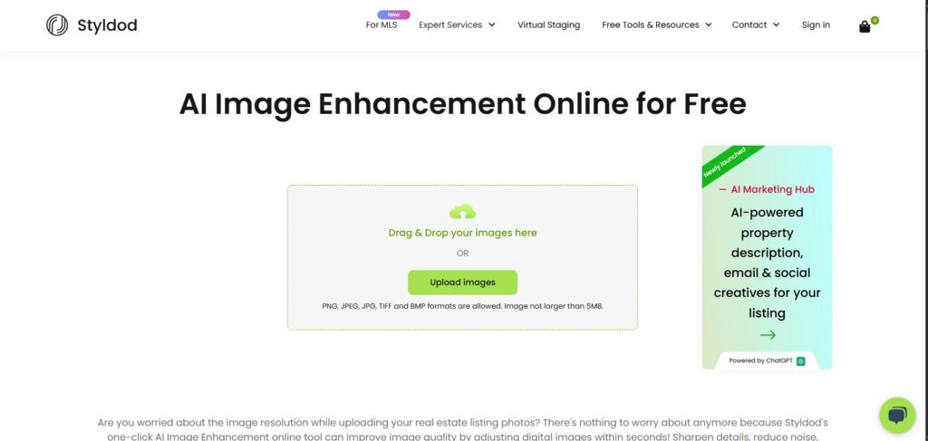 Styldod AI App Homepage