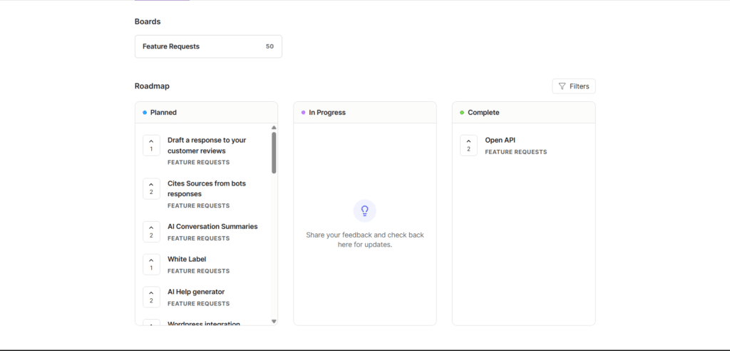 chatbot ai app roadmap