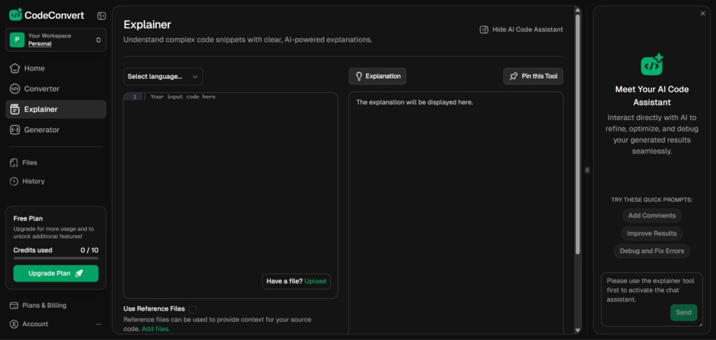 codeconvert ai app explainer