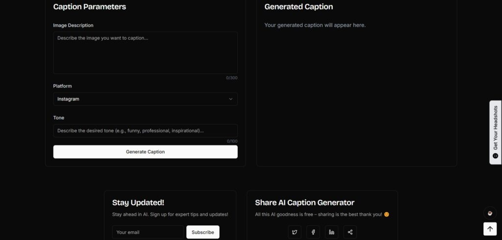 saze ai app caption generator