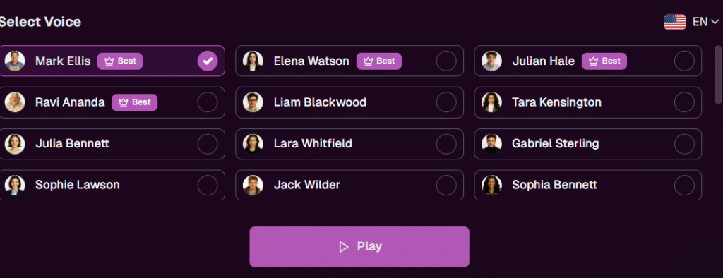 speaktor ai app voices