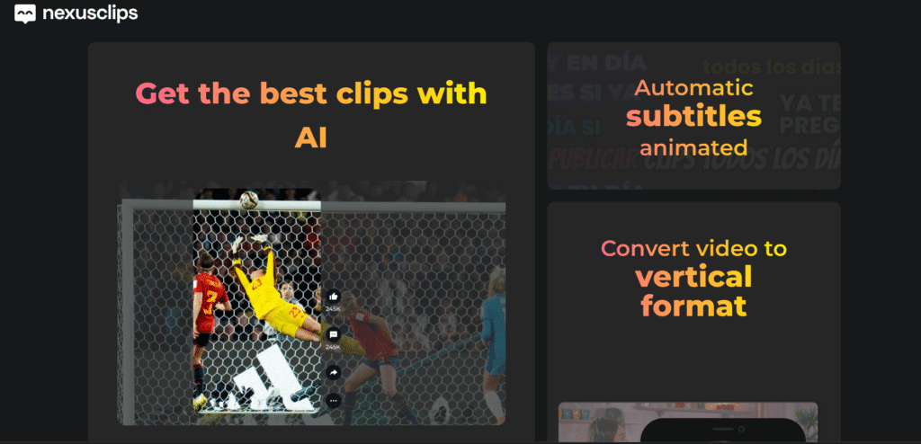 Nexusclips ai app virtical video generator