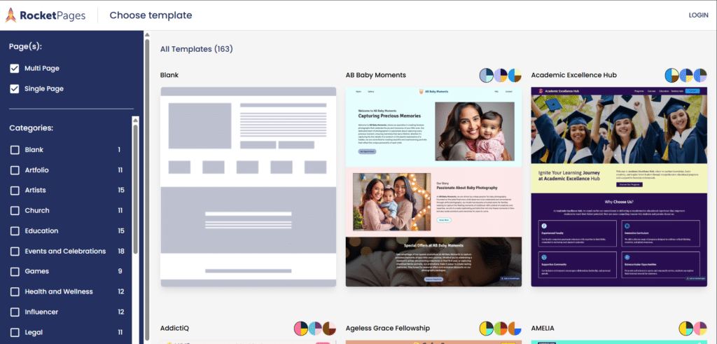 Rocketpages ai app templates