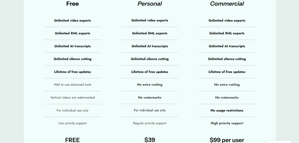 smart media cutter ai app pricing