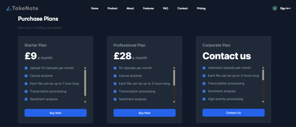takenotes ai app pricing