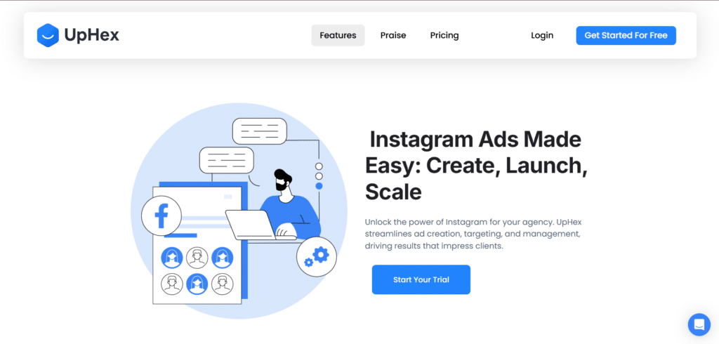uphex ai app instagram ads