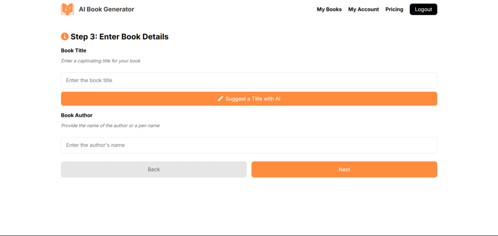 Aibookgenerator ai app book details
