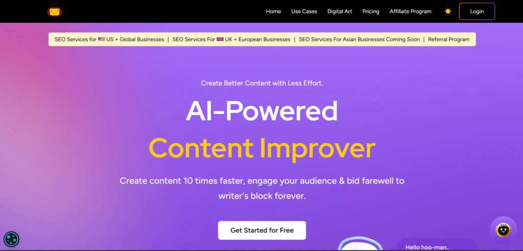 Everneed AI app homepage