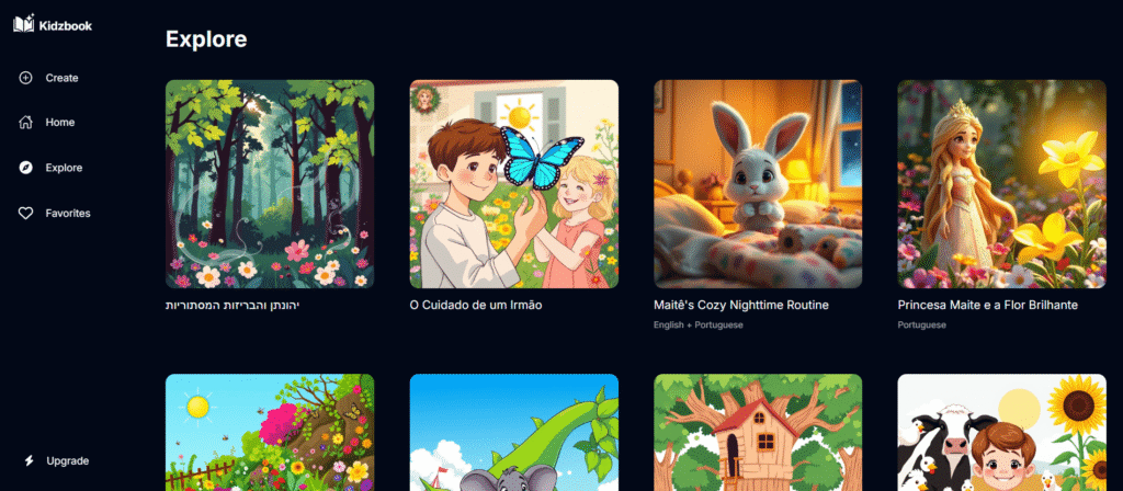 Kidzbook AI app created books