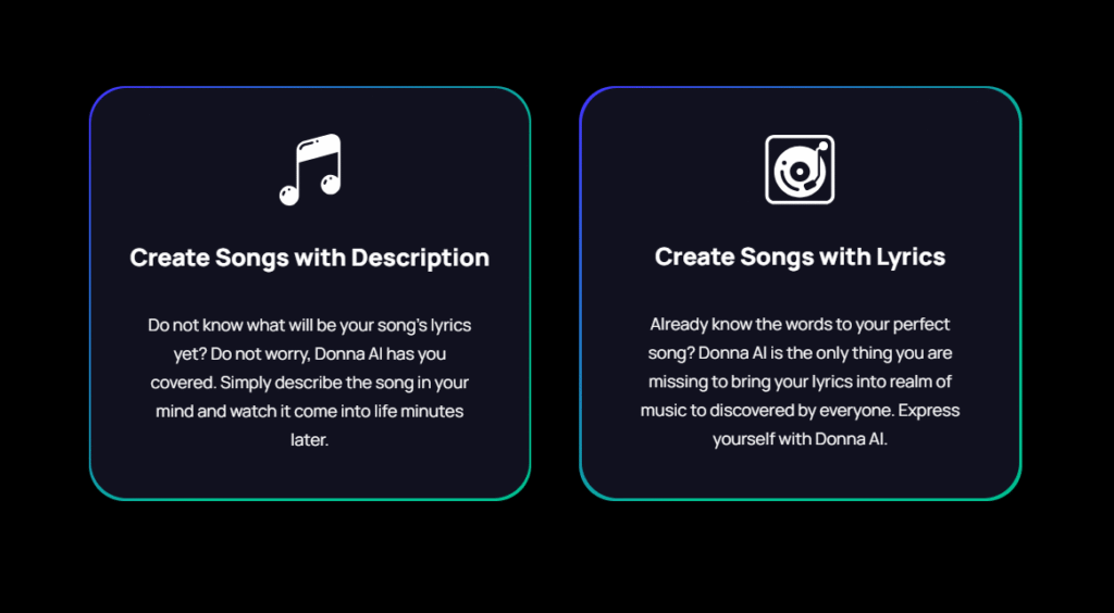 Musicdonna ai app features