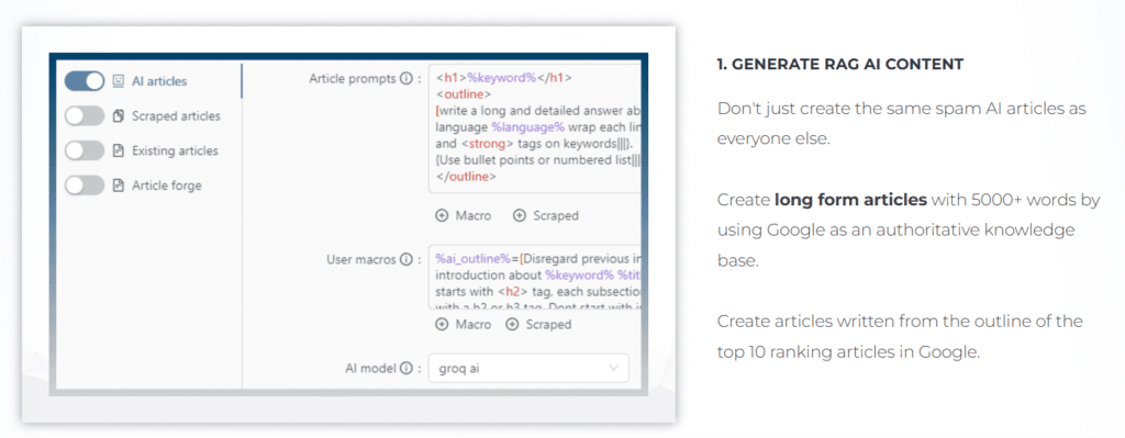 Seocontentmachine ai app ai content