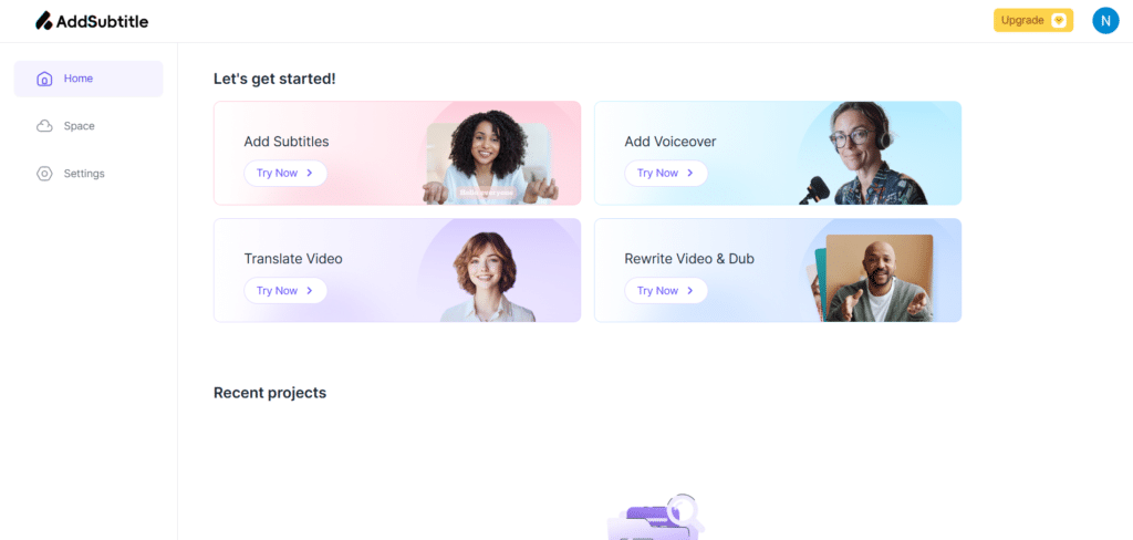 addsubtitle ai app home