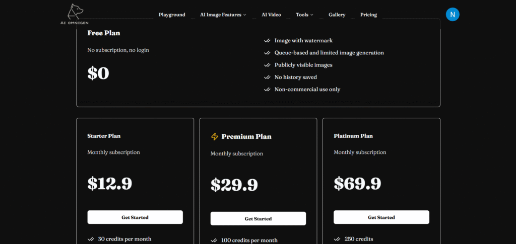 ai omnigen ai app pricing