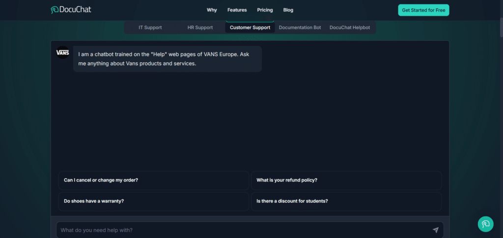 docuchat ai app customer support
