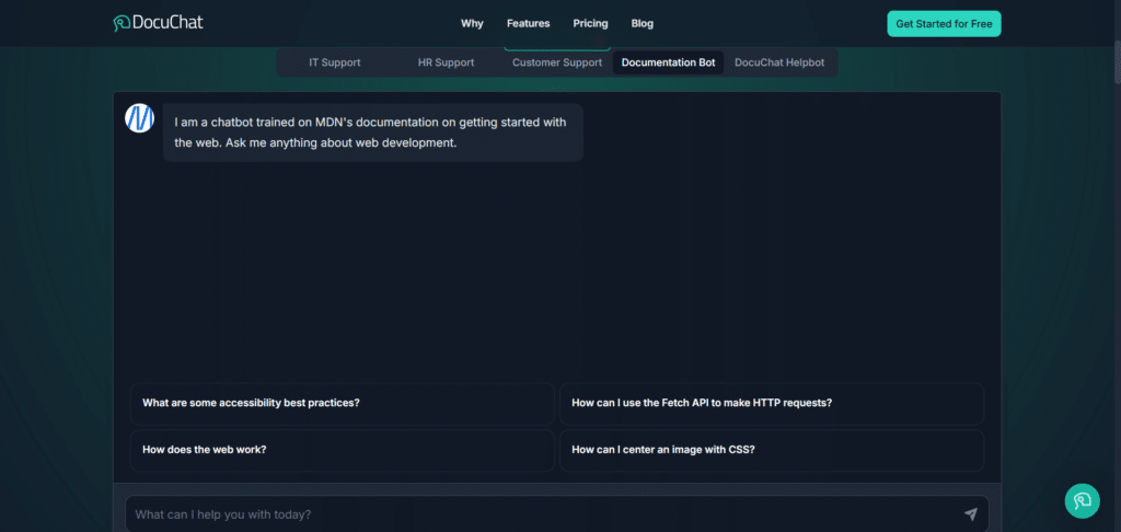 docuchat ai app documentation bot