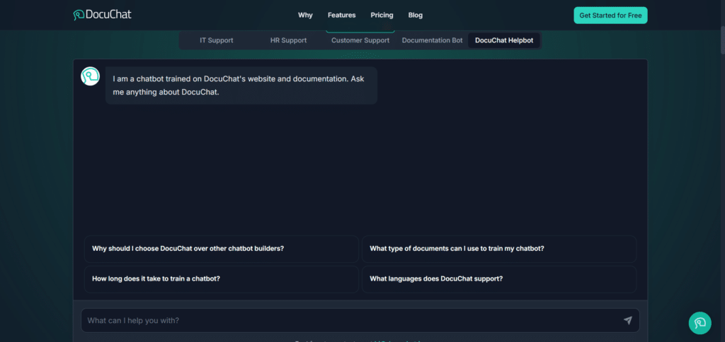 docuchat ai app help bot