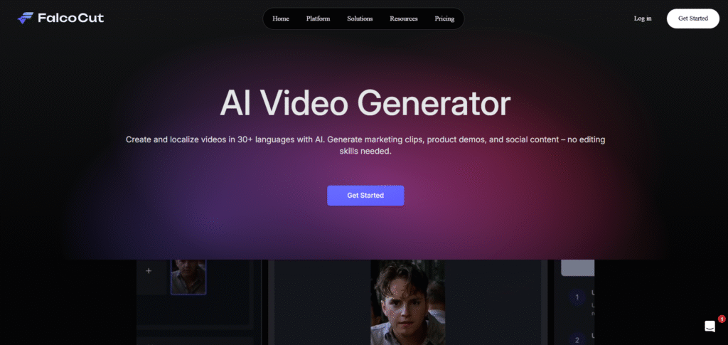 falcocut ai app homepage