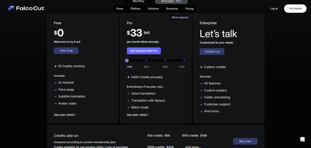 falcocut ai app pricing
