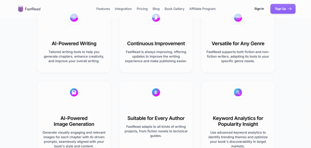 fastread ai app features