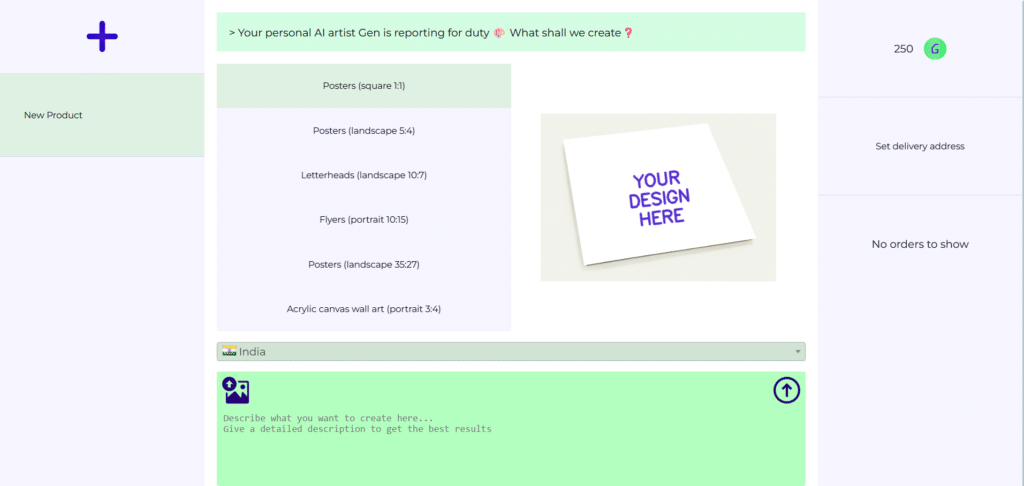 gensbot ai app dashboard